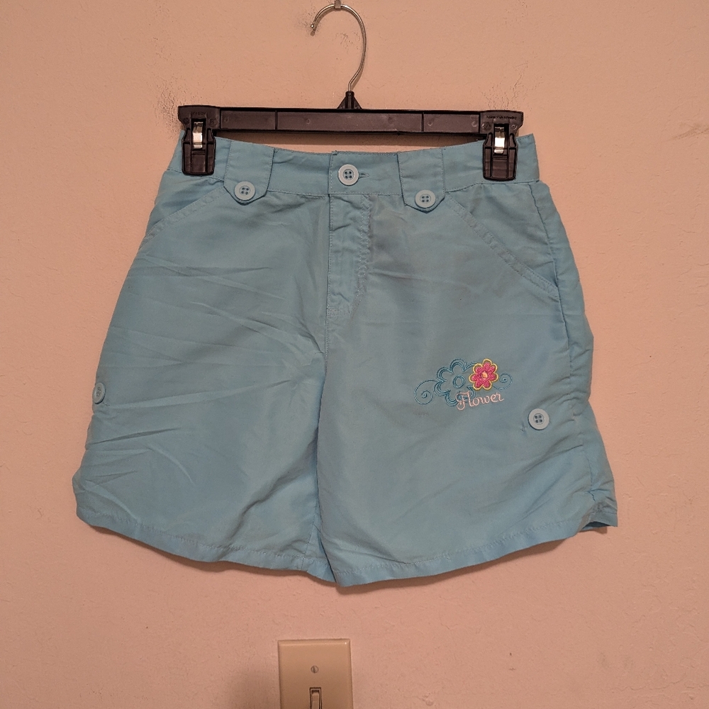 The Wonderful World Of Disney Blue Floral Shorts Lots Of Pockets Size 10